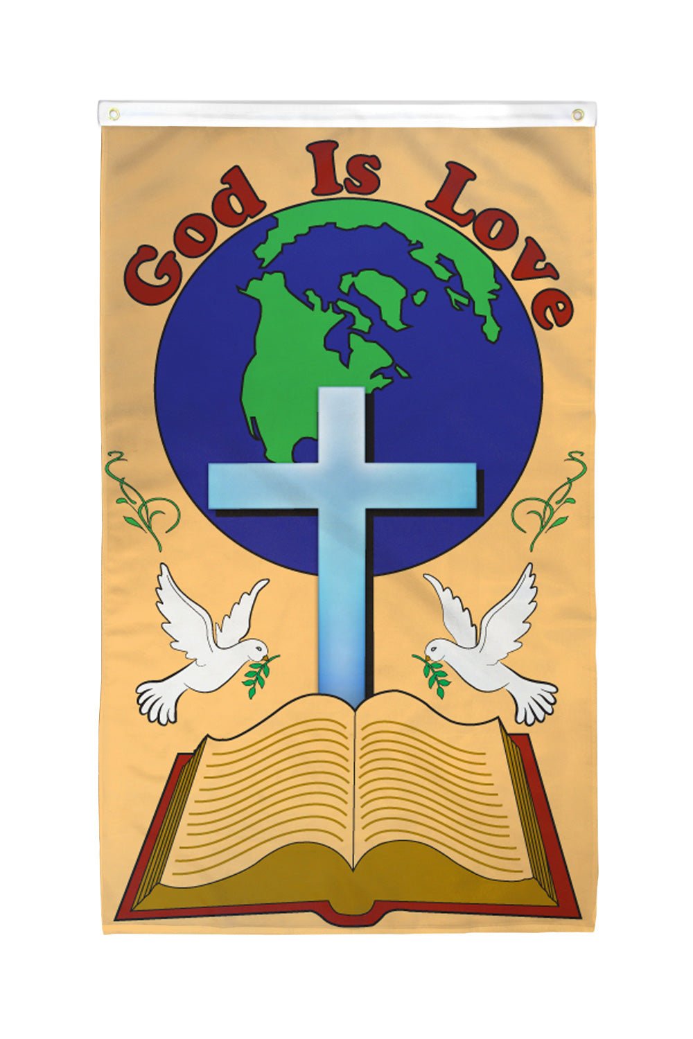 God is Love Flag 3x5ft Poly - Flags Importer