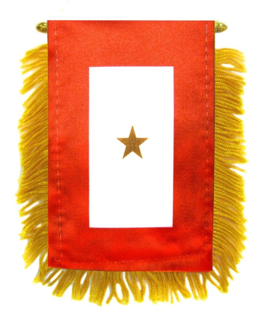 Gold Star Service Mini Banner - Flags Importer