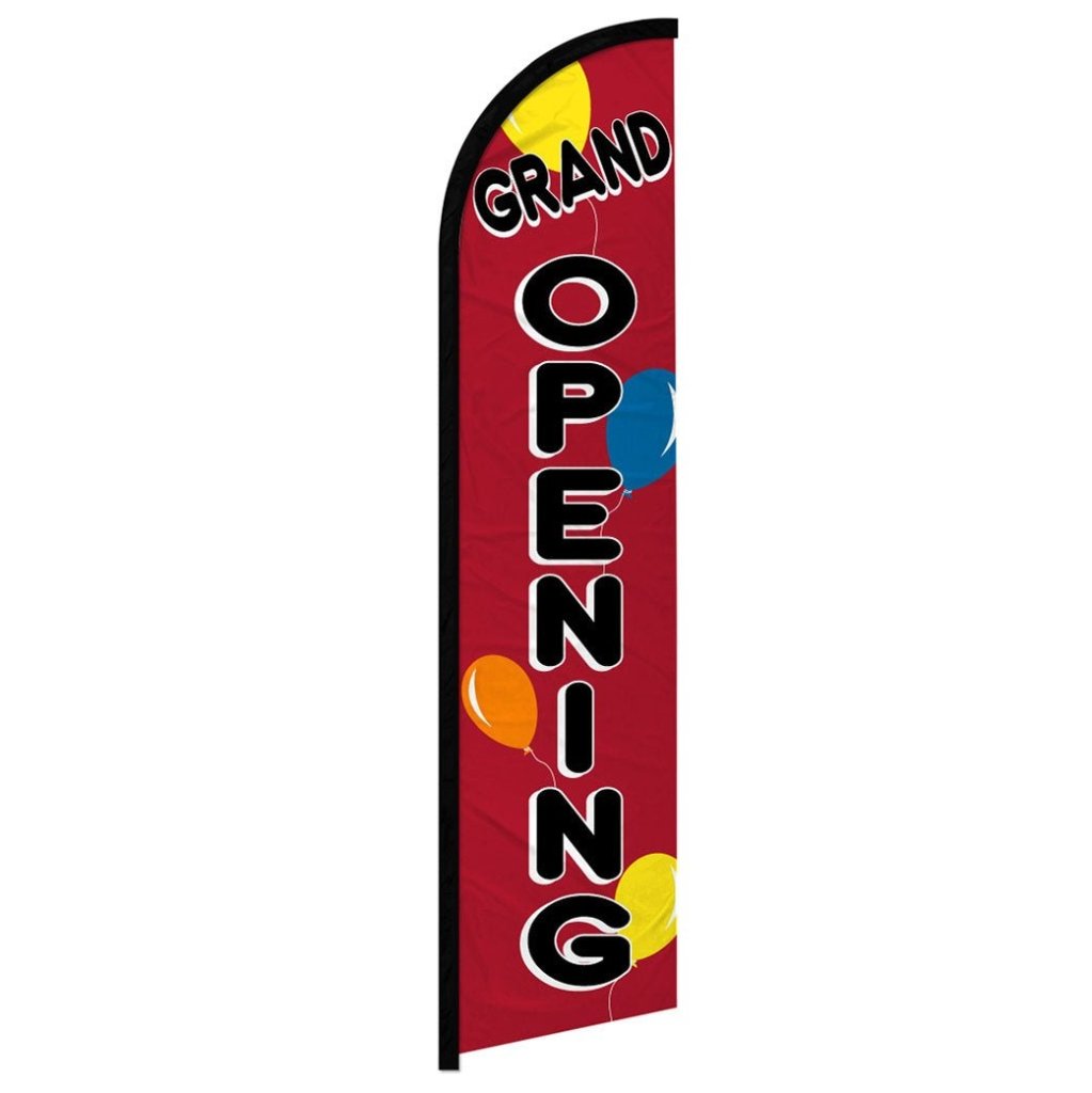 Grand Opening (Balloons) Windless Banner Flag - Flags Importer