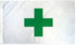 Green Cross Flag 3x5ft Poly - Flags Importer