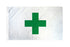 Green Cross Flag 3x5ft Poly - Flags Importer