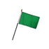 Green Solid Color 4x6in Stick Flag - Flags Importer