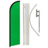 Green Solid Color Windless Banner Flag & Pole Kit - Flags Importer