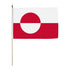 Greenland 12x18in Stick Flag - Flags Importer