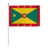 Grenada 12x18in Stick Flag - Flags Importer