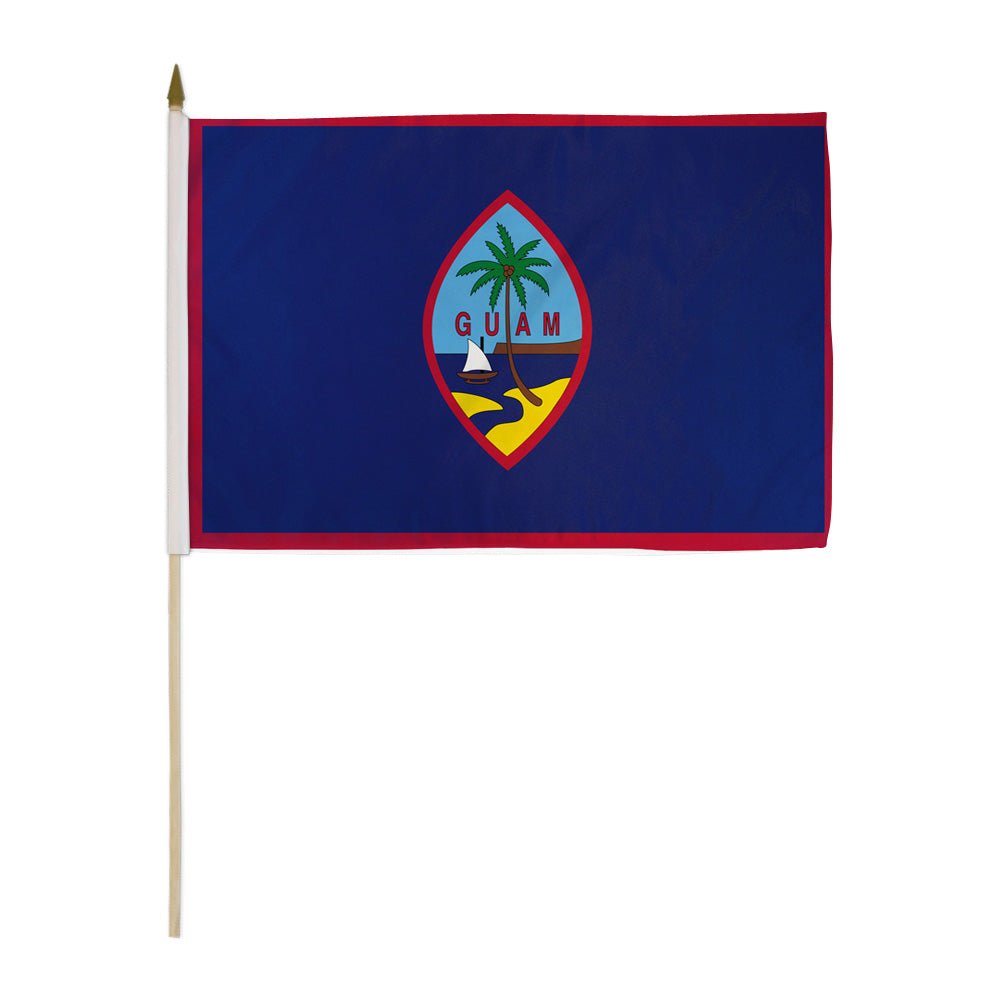 Guam 12x18in Stick Flag - Flags Importer