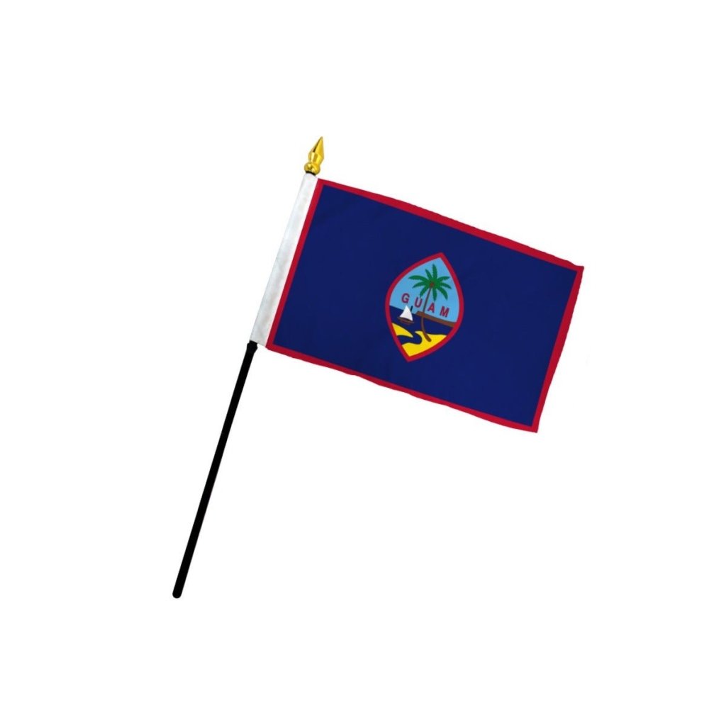 Guam 4x6in Stick Flag - Flags Importer