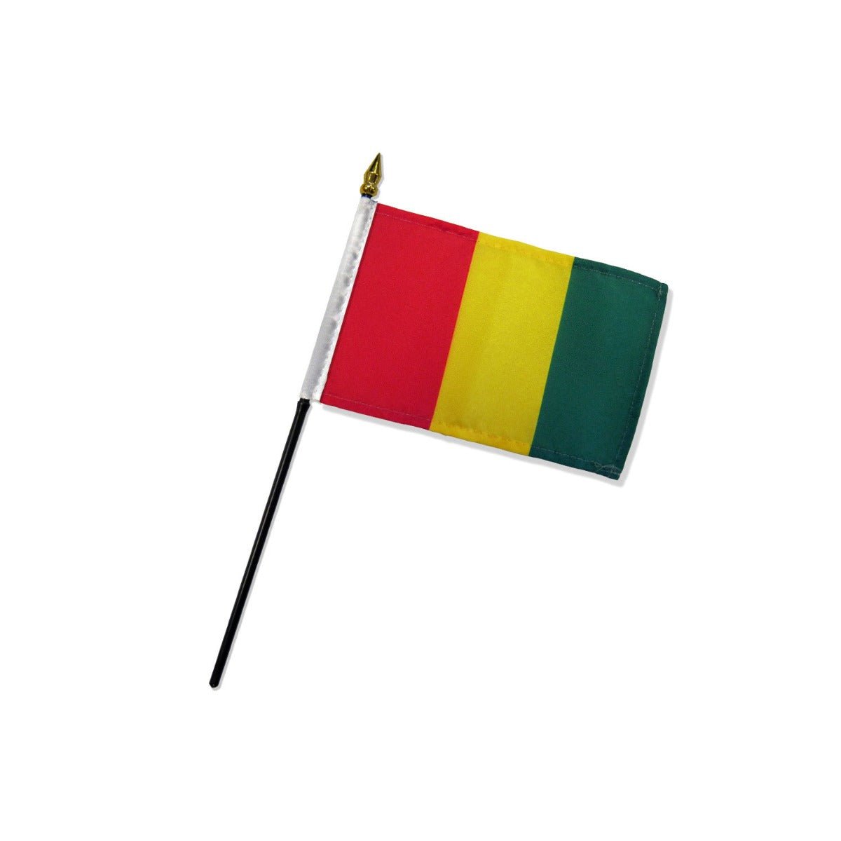 Guinea 4x6in Stick Flag - Flags Importer