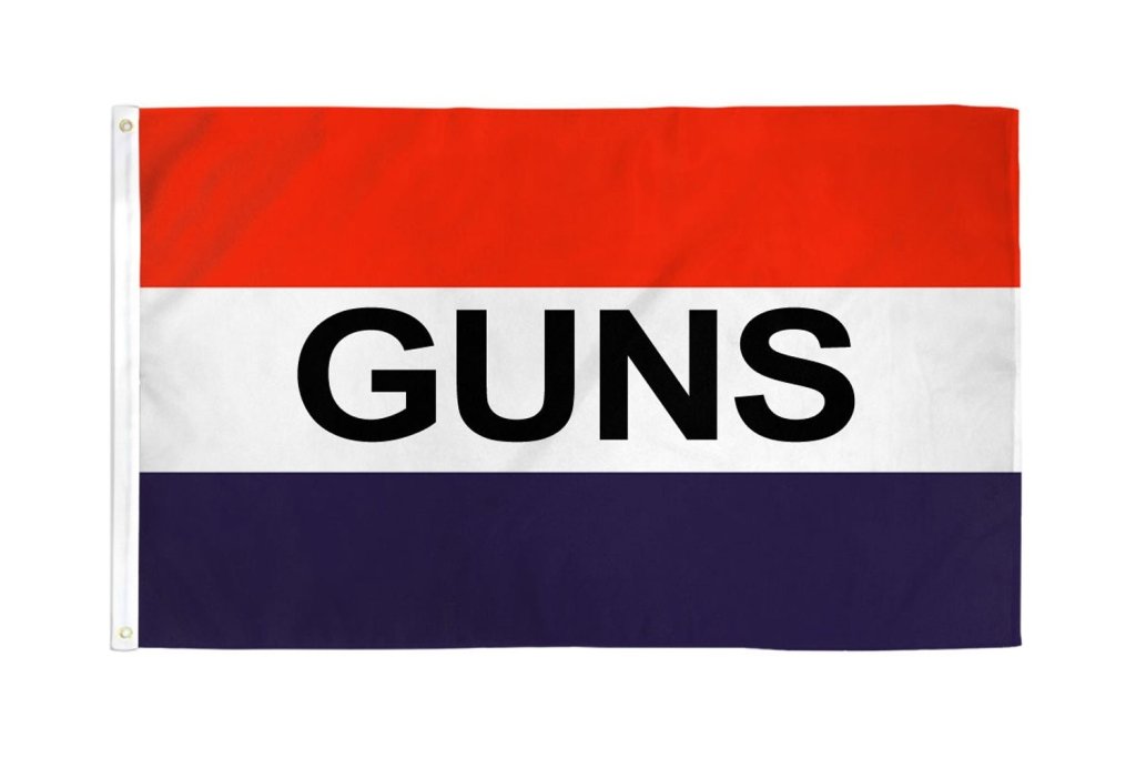 Guns Flag 3x5ft Poly - Flags Importer