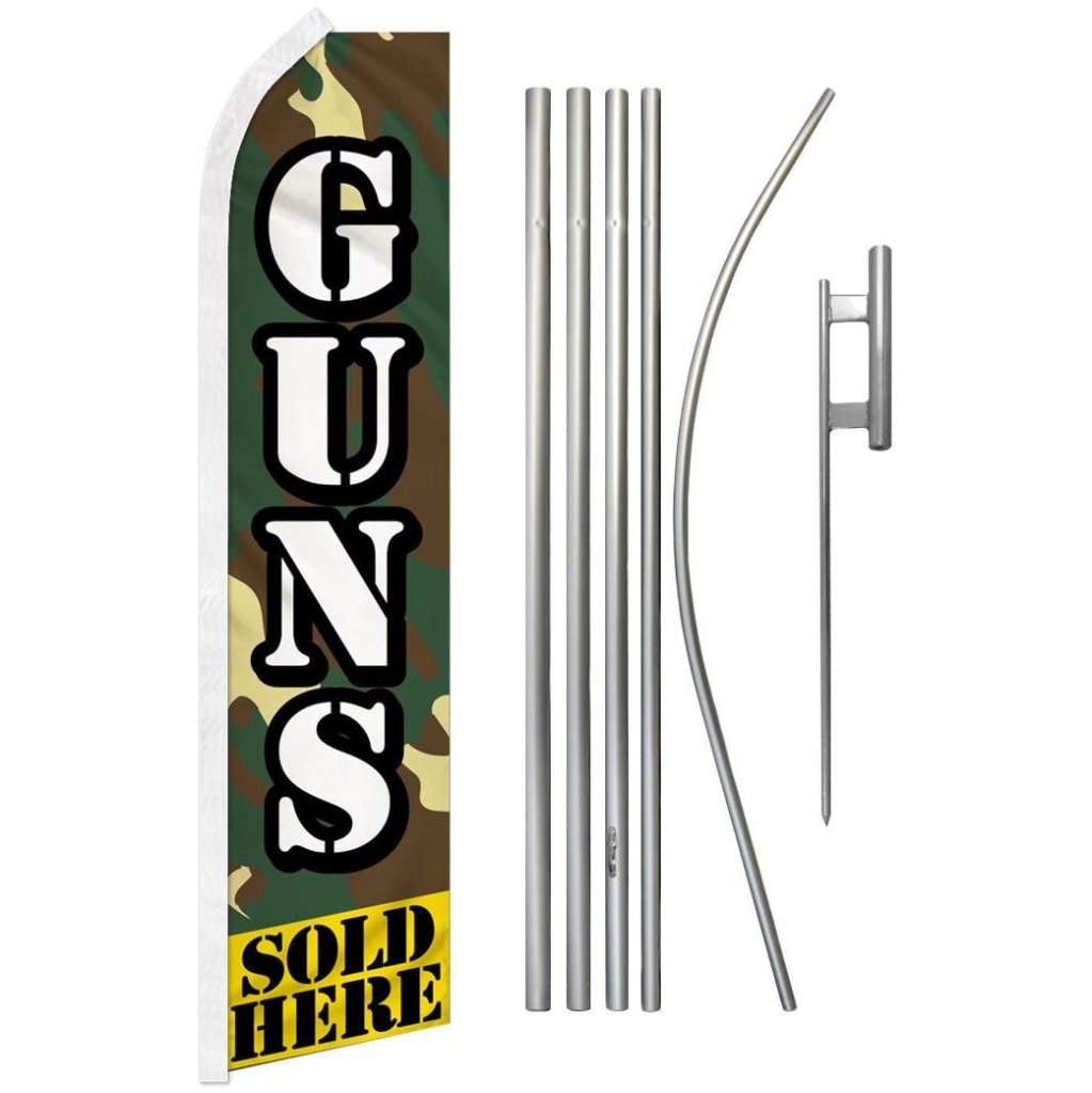 Guns Sold Here Super Flag & Pole Kit - Flags Importer