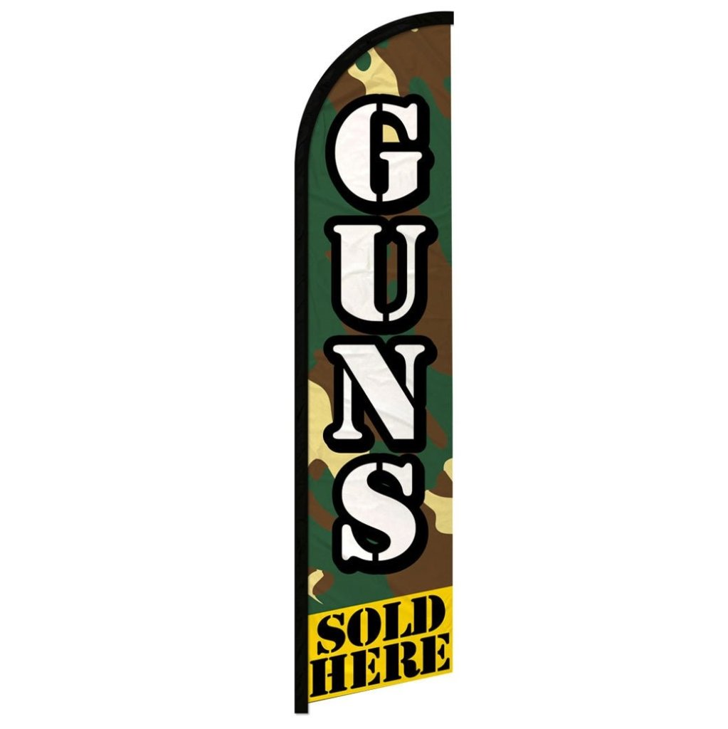 Guns Sold Here Windless Banner Flag - Flags Importer