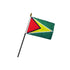 Guyana 4x6in Stick Flag - Flags Importer