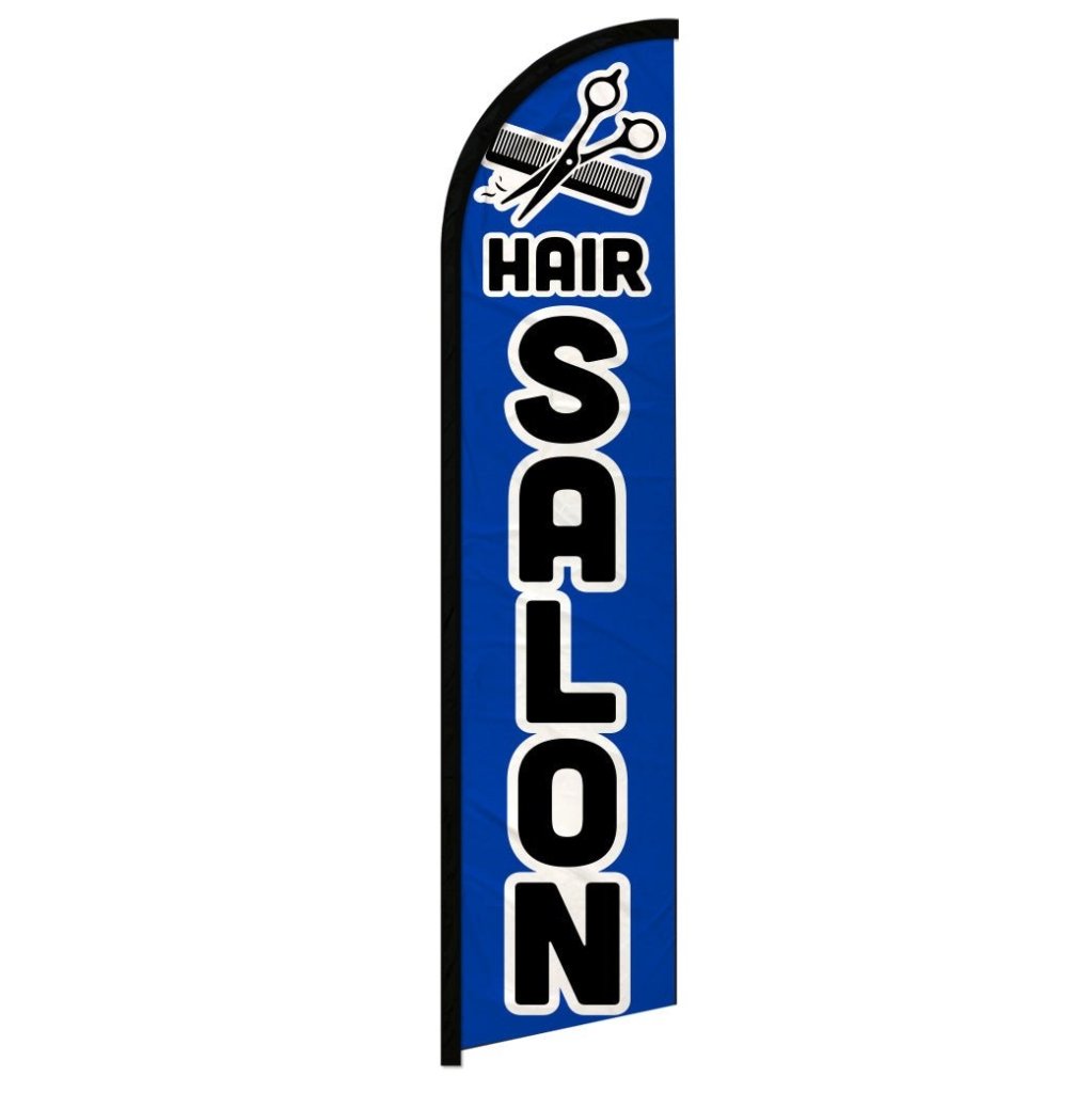 Hair Salon (Blue) Windless Banner Flag - Flags Importer