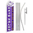 Hair Salon (Purple) Super Flag & Pole Kit - Flags Importer