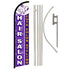 Hair Salon (Purple) Windless Banner Flag & Pole Kit - Flags Importer