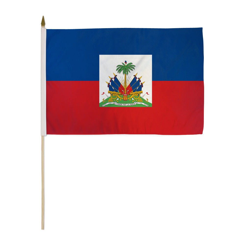 Haiti 12x18in Stick Flag - Flags Importer