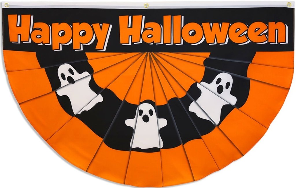 Halloween (Ghost) Bunting Flag 5x3ft Poly - Flags Importer