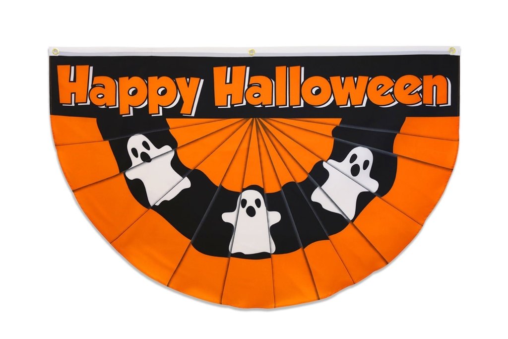 Halloween (Ghost) Bunting Flag 5x3ft Poly - Flags Importer