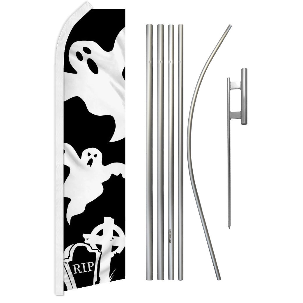 Halloween Ghost Super Flag & Pole Kit - Flags Importer