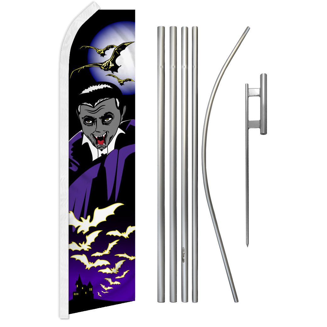 Halloween Vampire Super Flag & Pole Kit - Flags Importer