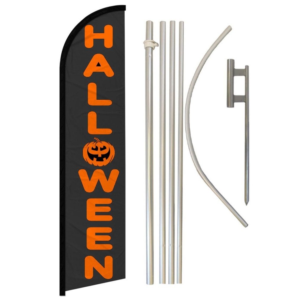 Halloween Windless Banner Flag & Pole Kit - Flags Importer