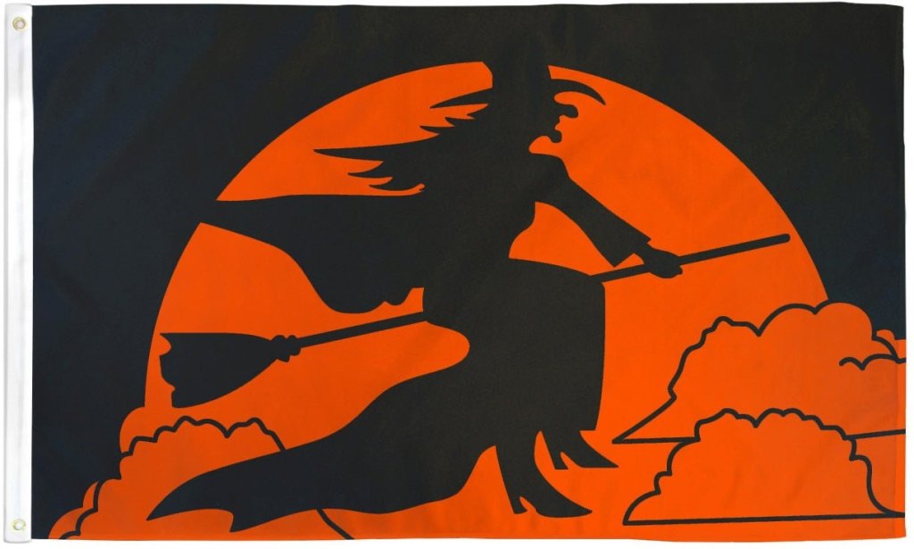 Halloween Witch Flag 3x5ft Poly - Flags Importer