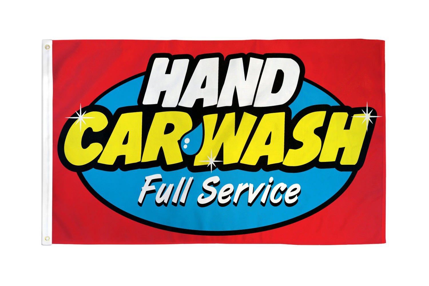 Hand Car Wash (Full Service) Flag 3x5ft Poly - Flags Importer