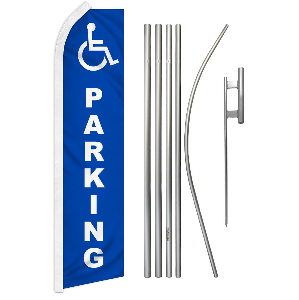 Handicapped Parking Super Flag & Pole Kit - Flags Importer