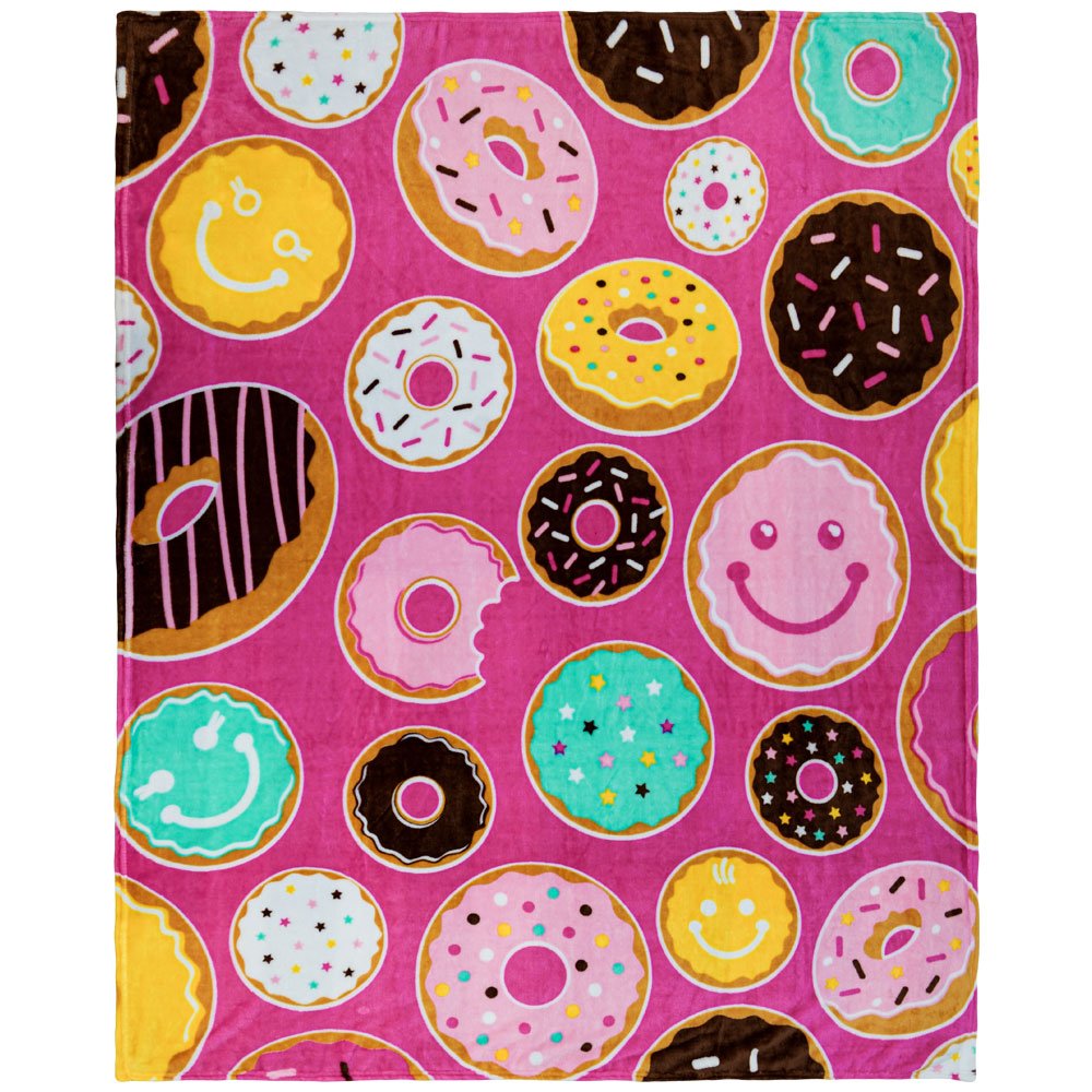 Happy Donuts Soft Plush 50x60in Blanket - Flags Importer