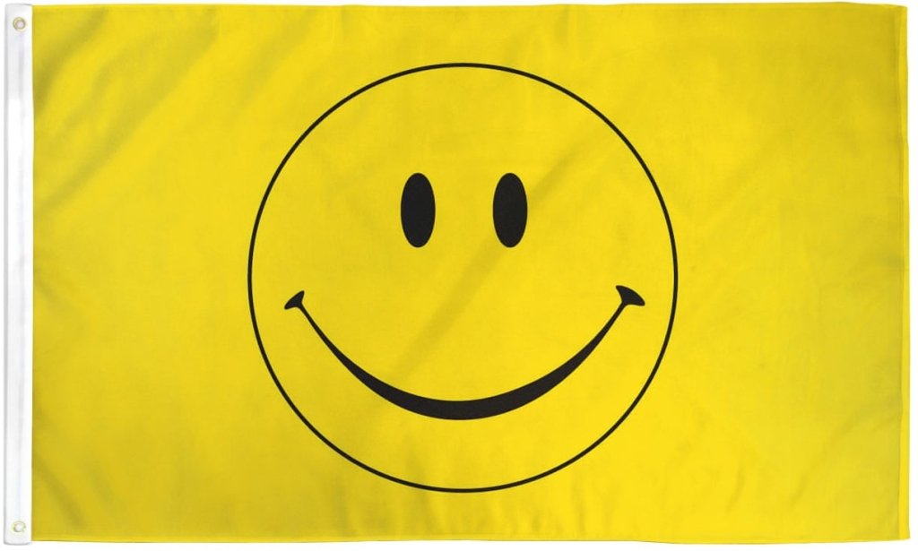 Happy Face Flag 4x6ft Poly - Flags Importer