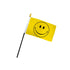 Happy Face (Yellow) 4x6in Stick Flag - Flags Importer