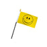 Happy Face (Yellow) 4x6in Stick Flag - Flags Importer