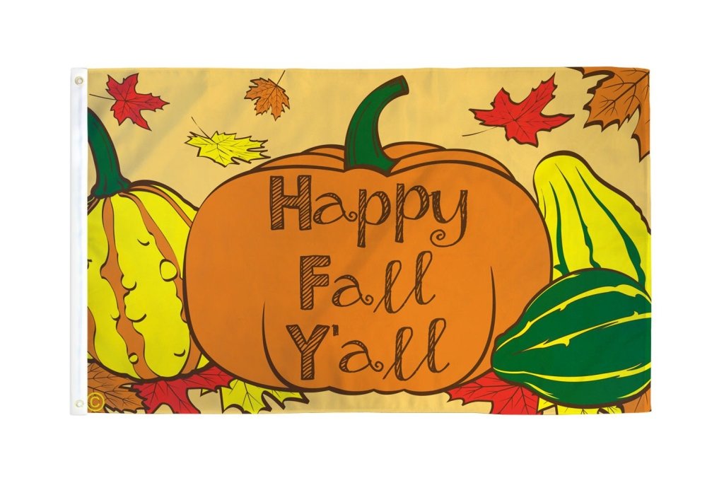 Happy Fall Yall Flag 3x5ft Poly - Flags Importer