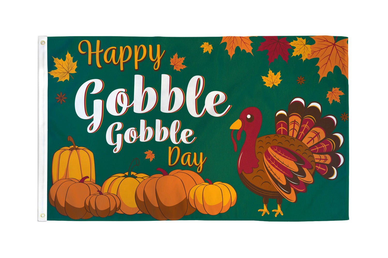 Happy Gobble Day Flag 3x5ft Poly - Flags Importer