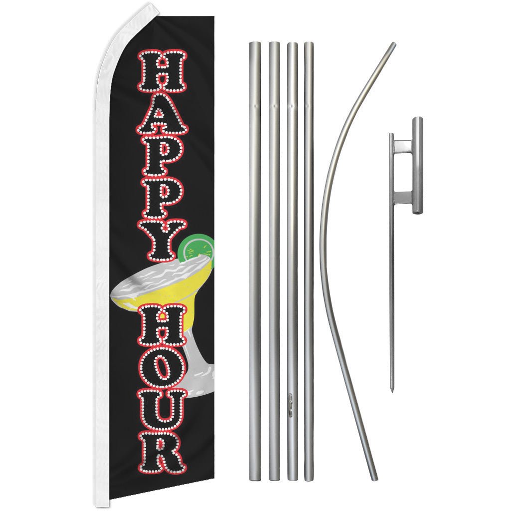 Happy Hour Super Flag & Pole Kit - Flags Importer