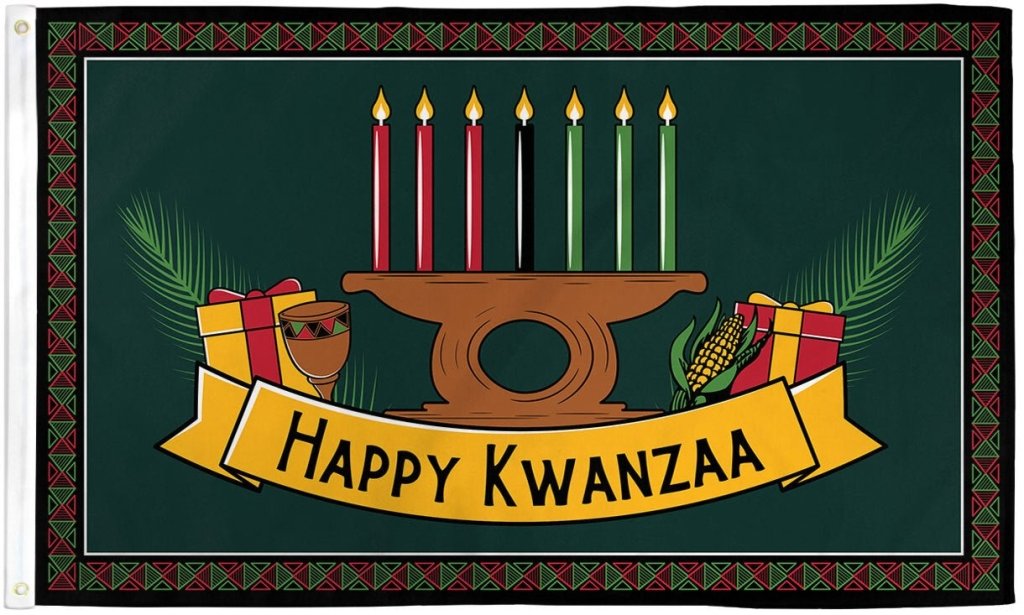 Happy Kwanzaa Flag 3x5ft Poly - Flags Importer