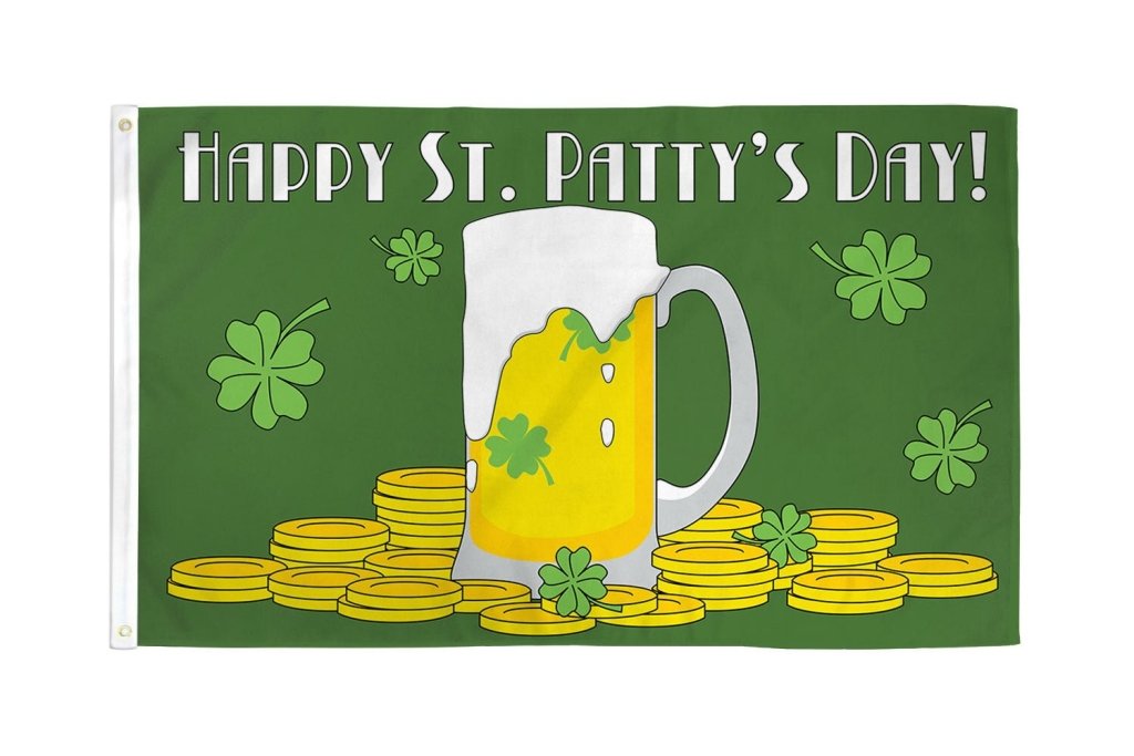 Happy St. Pattys Day Flag 3x5ft Poly - Flags Importer