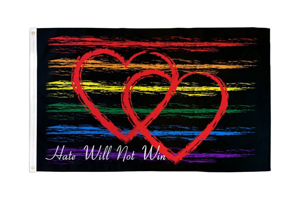 Hate Will Not Win Flag 3x5ft Poly - Flags Importer