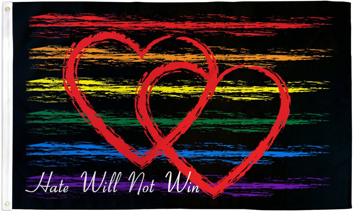 Hate Will Not Win Flag 3x5ft Poly - Flags Importer