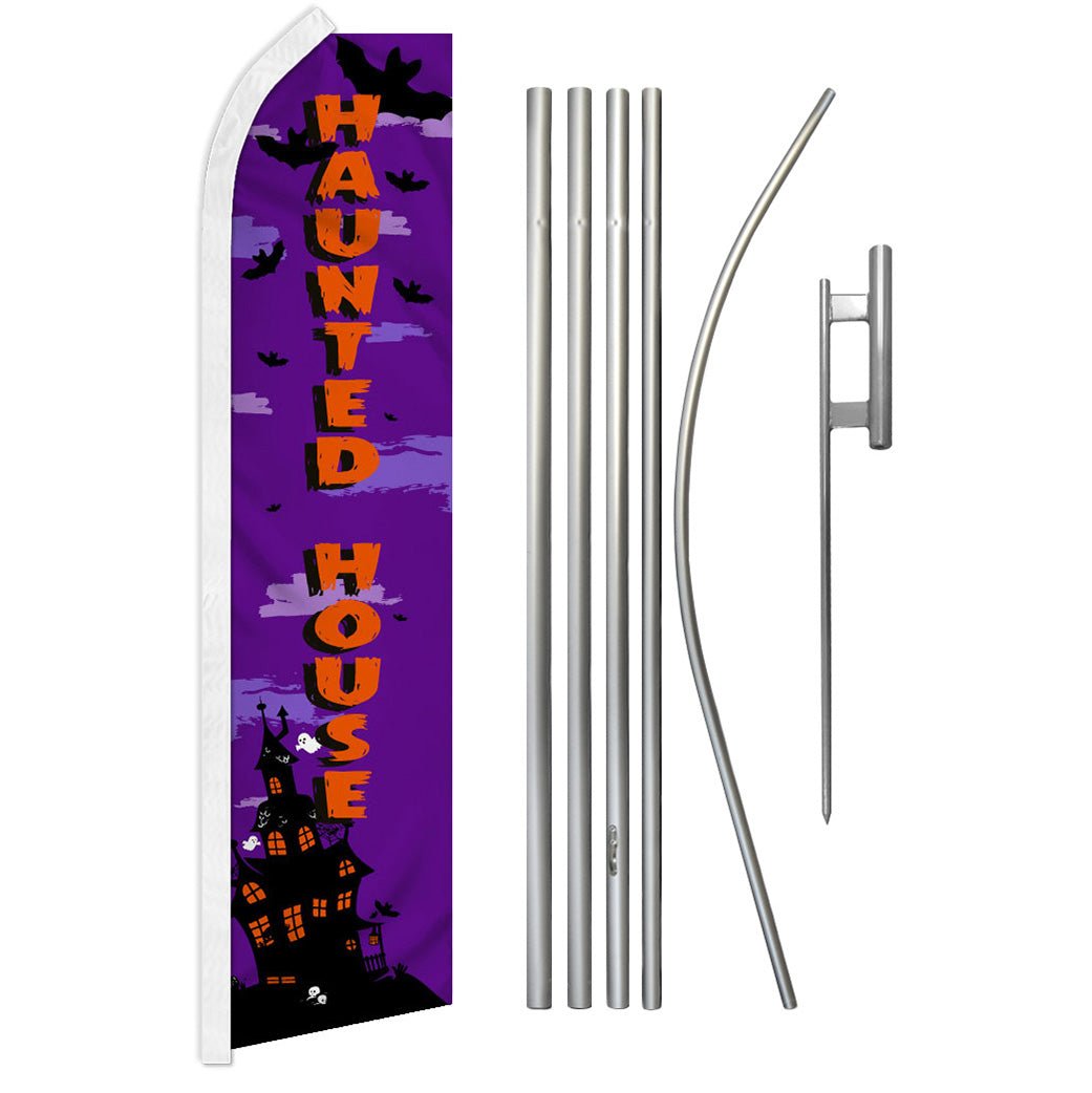 Haunted House Super Flag & Pole Kit - Flags Importer