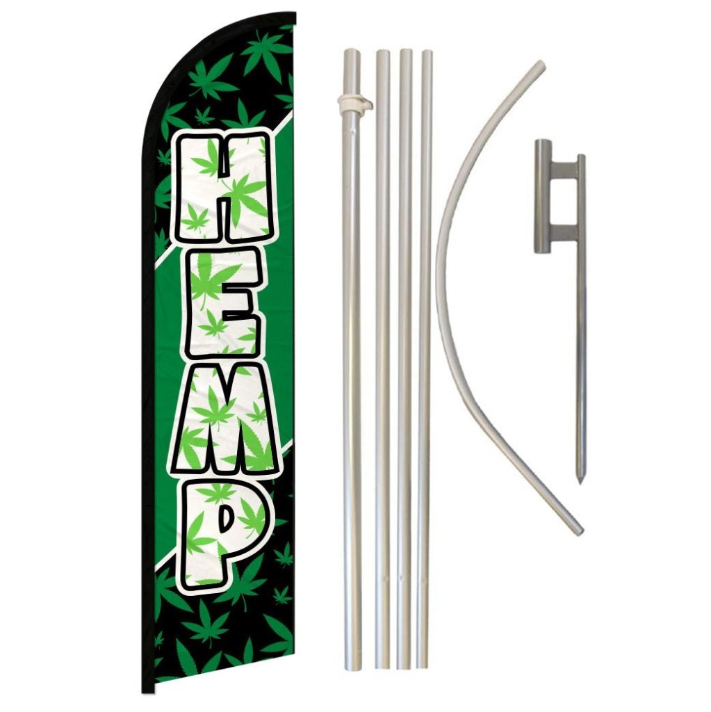 Hemp Windless Banner Flag & Pole Kit - Flags Importer