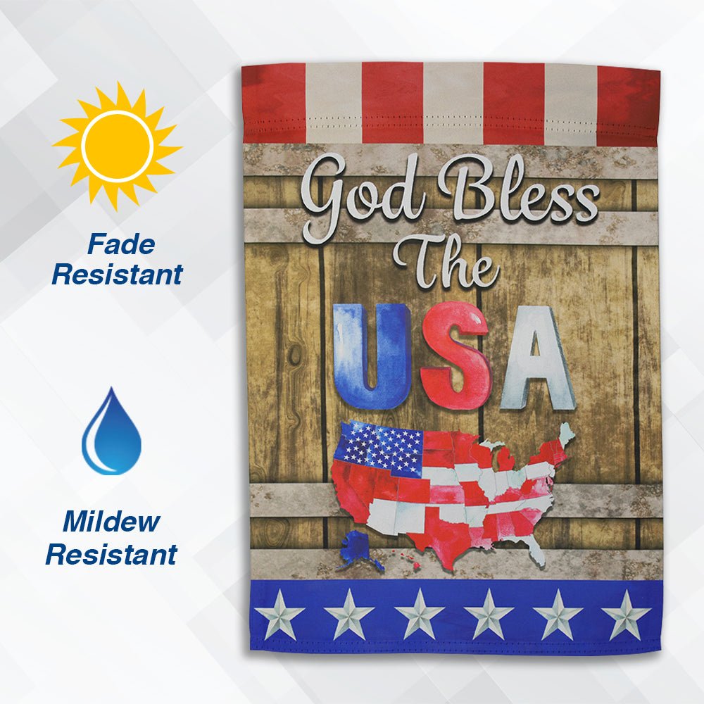 H&G Studios God Bless the USA 12x18in Garden Flag - Flags Importer