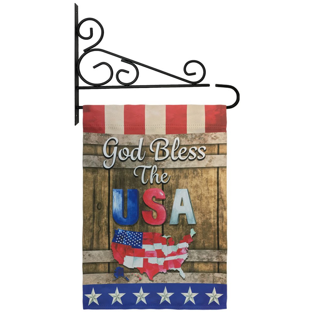 H&G Studios God Bless the USA 12x18in Garden Flag - Flags Importer