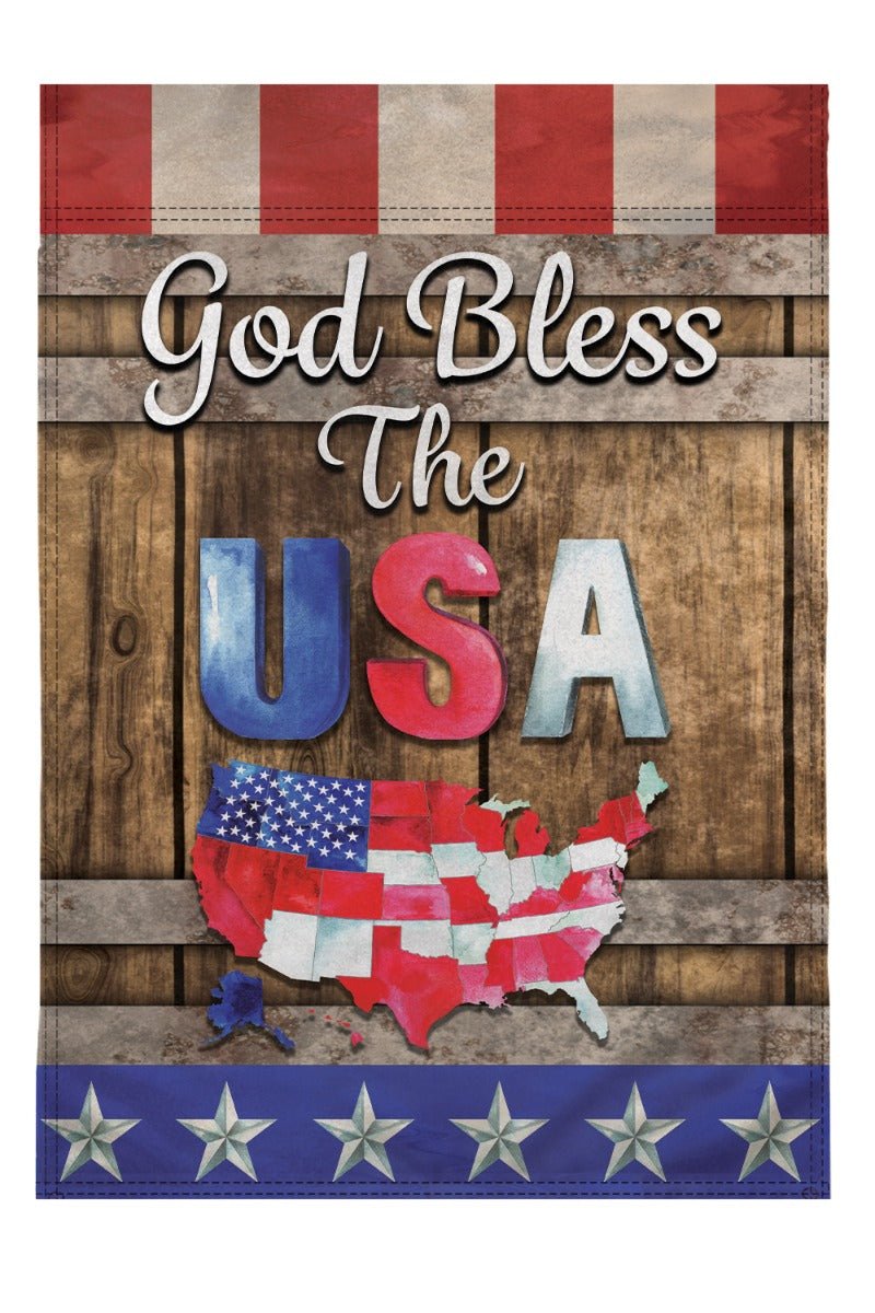 H&G Studios God Bless the USA 12x18in Garden Flag - Flags Importer