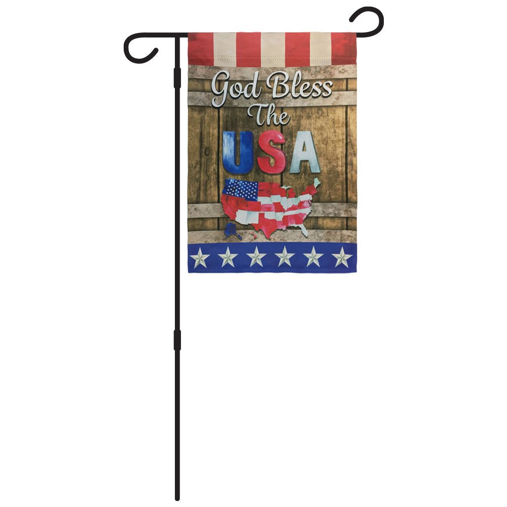 H&G Studios God Bless the USA 12x18in Garden Flag - Flags Importer