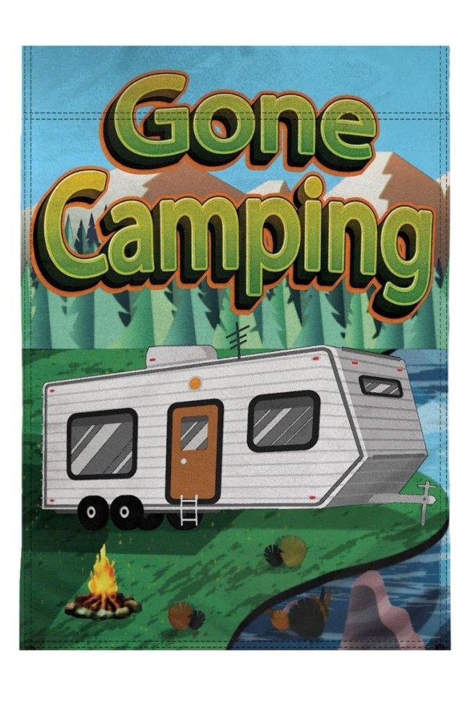 H&G Studios Gone Camping 12x18in Garden Flag - Flags Importer