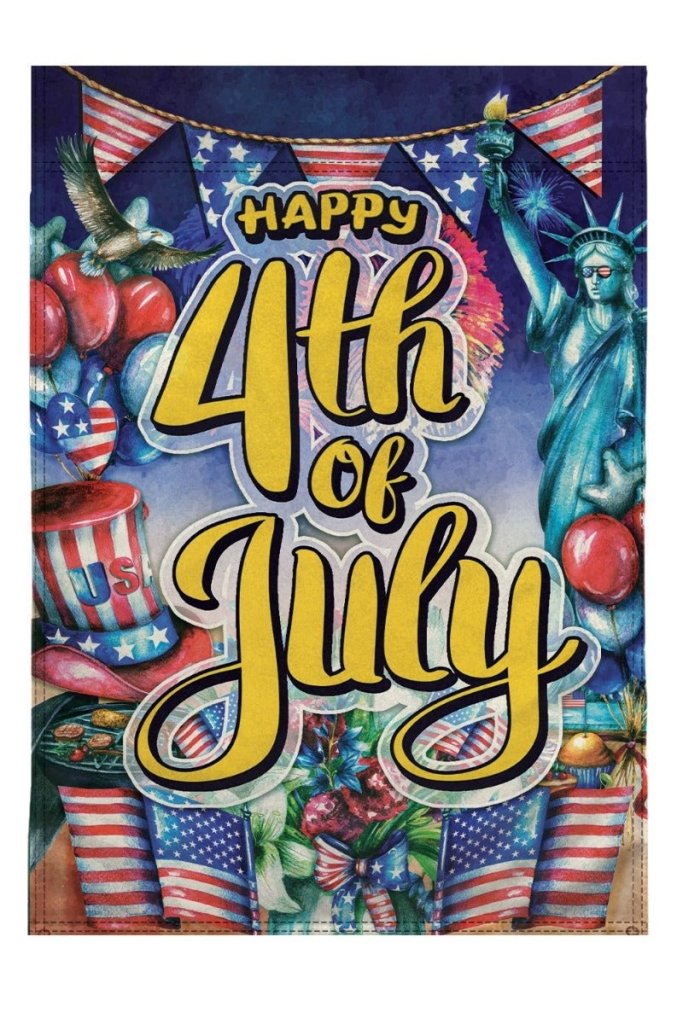 H&G Studios Happy 4th of July (Party) 12x18in Garden Flag - Flags Importer