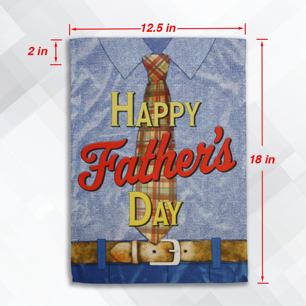 H&G Studios Happy Father's Day (Tie) 12x18in Garden Flag - Flags Importer