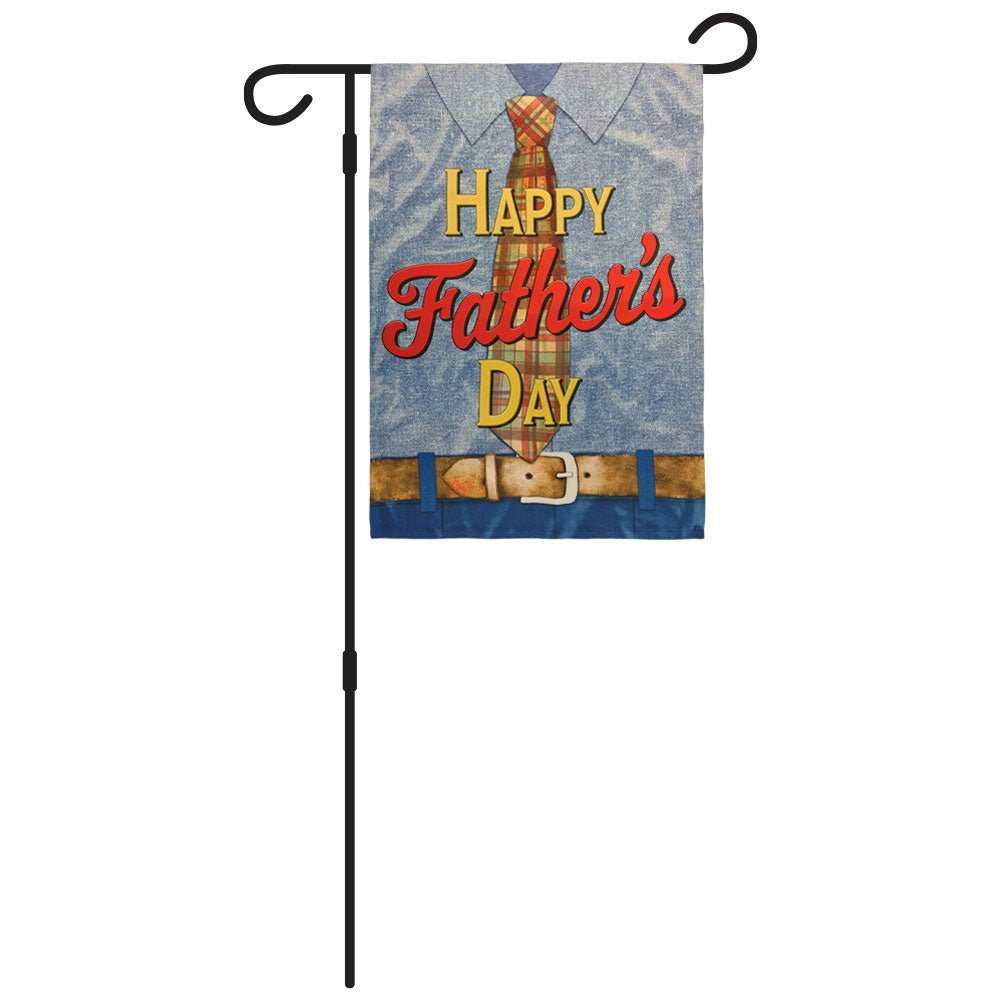 H&G Studios Happy Father's Day (Tie) 12x18in Garden Flag - Flags Importer