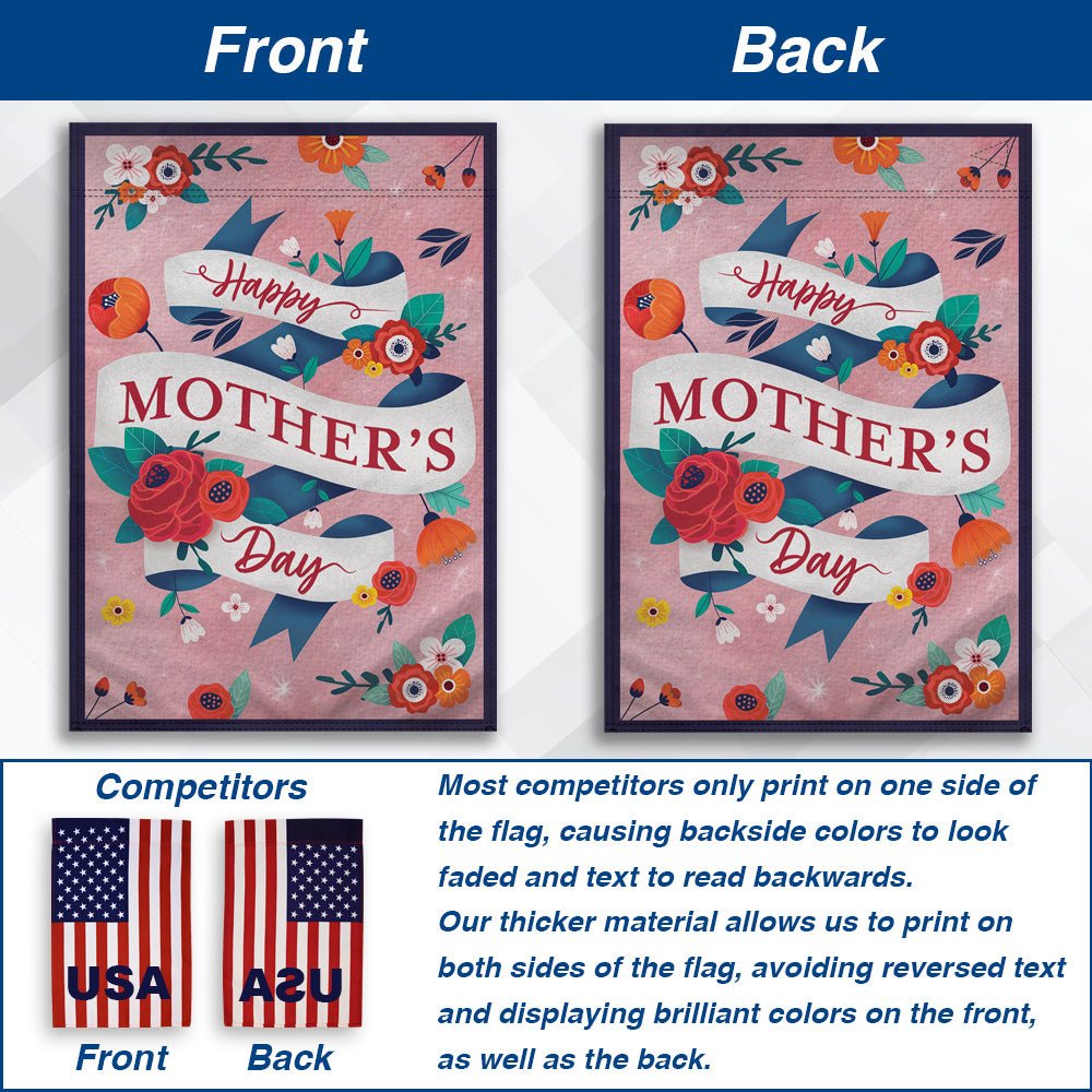 H&G Studios Happy Mother's Day (Pink) 12x18in Garden Flag - Flags Importer